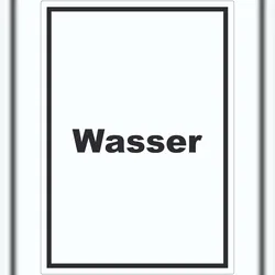 HB-Druck Wasser Aufkleber mit Text Anschluss hochkant A4 (210x297mm)