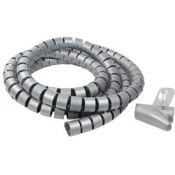 LogiLink Kabelschlauch Spiral mit Werkzeug 25 mm 2,5 m Grau