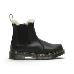 Dr Martens für Damen. 21045001 Chelsea-Lederstiefel 2976 Leonore mit schwarzem Kunstfellfutter (38), Wohnung, Keine, Lässig