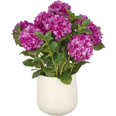 Kunstpflanze CREATIV GREEN "Hortensie", lila, H:70cm, Kunststoff, Kunstpflanzen, Kunstpflanze, im eleganten Topf
