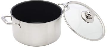Swiss Diamond 6L 24cm (6.3 Quart 9.5 Inch) Premium Clad Stainless Steel Induction Dutch Oven With Lid