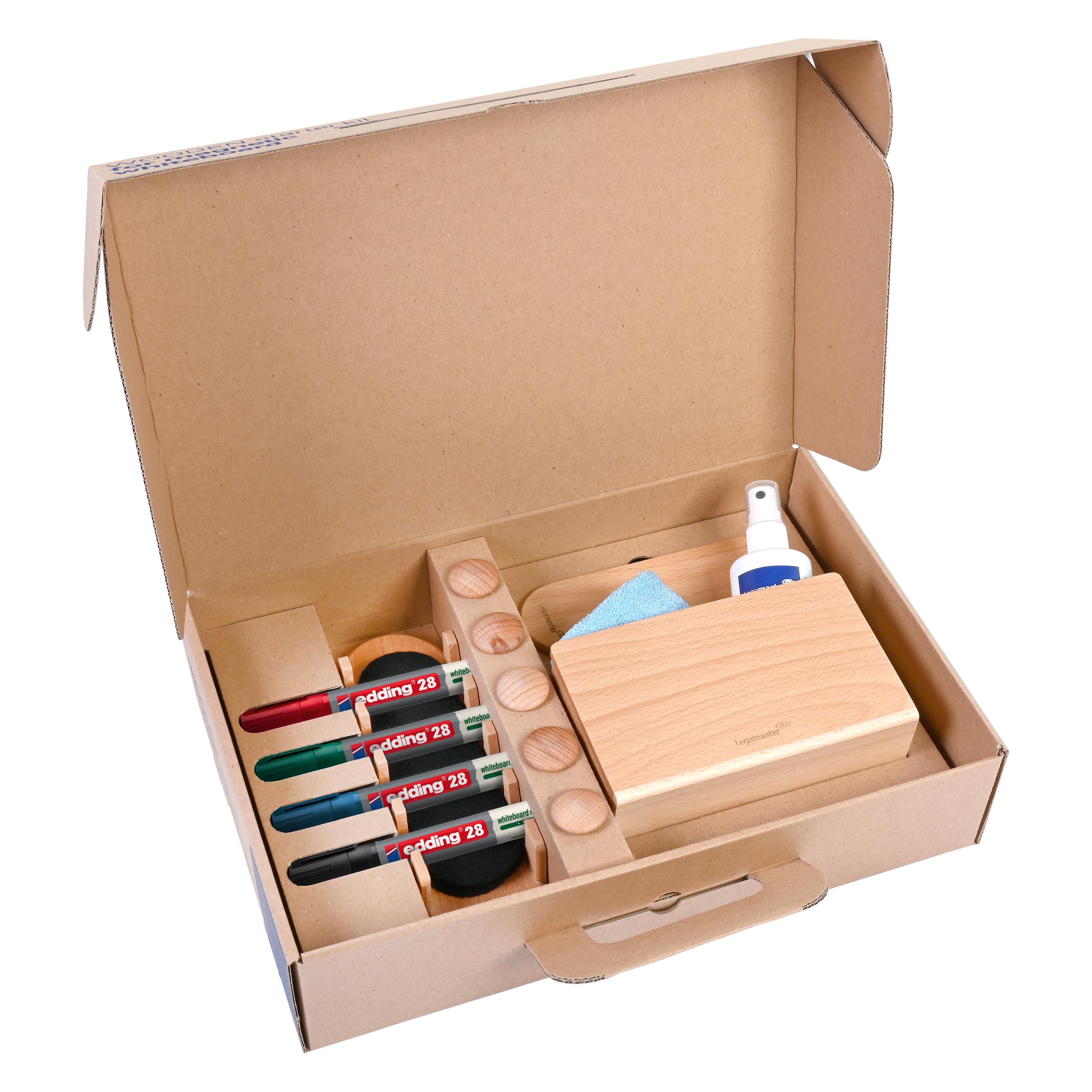 Legamaster Starterkit Whiteboard Zubehörset Wooden 17-teilig, aus Holz (7-125600)