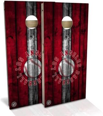 Skip's Garage LA Baseball Outdoor Cornhole Board Set