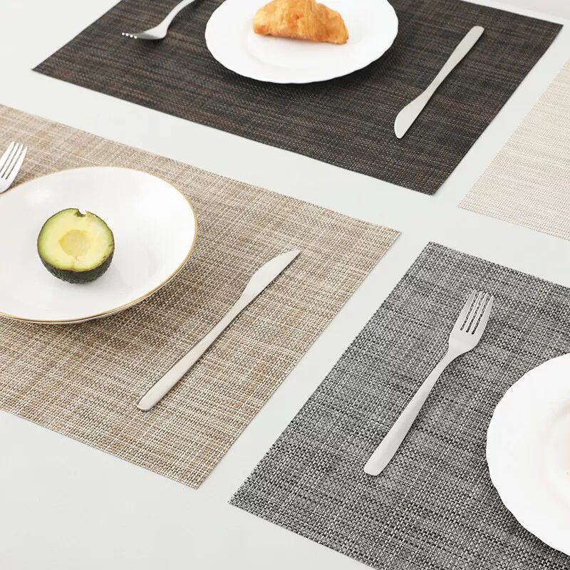 INF Rutschfeste und hitzebeständige Tischsets – 3er-Pack Schwarz