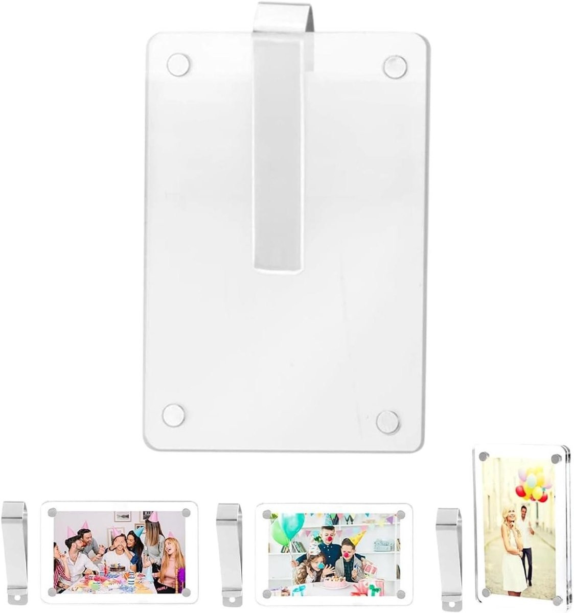 Transparante Fotohouder Zonneklep Clip Organizer voor Auto Interieur met Magneetbevestiging - 92 x 62 cm