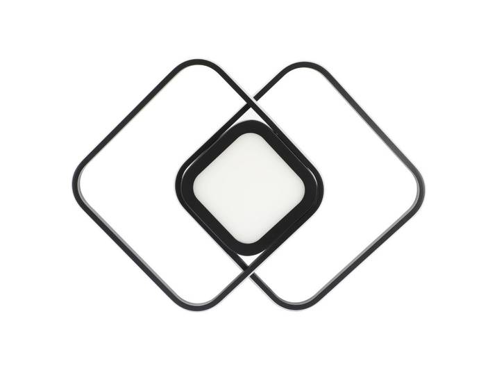Nettlife Led-Deckenleuchte Carl 38.8/38.8/4.7 cm, Schwarz, Metall, Quadratisch, LED integrated, 38.8x4.7x38.8 cm, Lampen & Leuchten, LED Beleuchtung, LED-Deckenleuchten