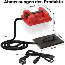 Wiltec Dampf Tapetenablöser, Dampfreiniger, Weiss, Rot