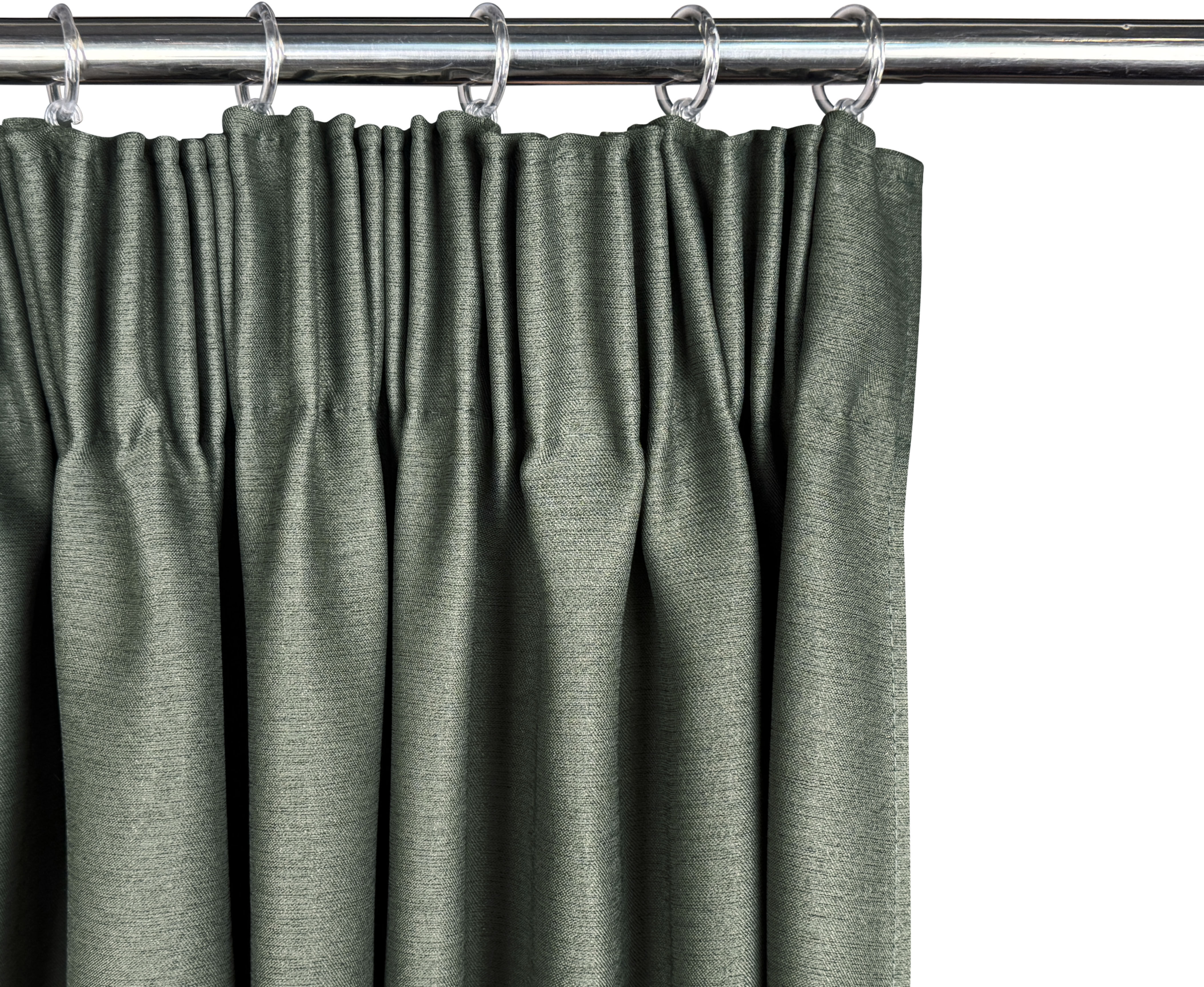 Verdunkelungsvorhang GOODPRODUCT "Fleuriss" Gr. 2, braun (olivgrün), B:135cm H:175cm, Polyester, Polyester, Gardinen, Verdunkelungsvorhang, Wohnzimmer,Schlafzimmer,Arbeitszimmer, Gewicht 280 g/m², beliebt olivgrün 175cm, Multifunktionsband, 135cm