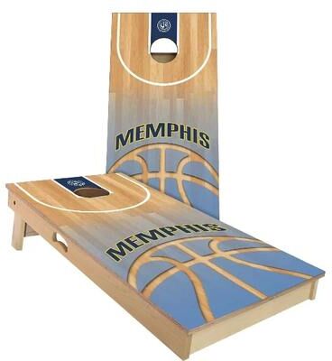 Skip's Garage Memphis Grizzlies Basketball Outdoor Cornhole Board Set