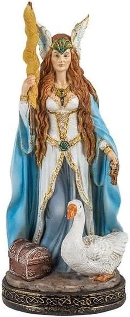 Decoratieve Figuur Beeldje Vrouw Handgeschilderd Resin Multicolor Hoogte: 20 cm