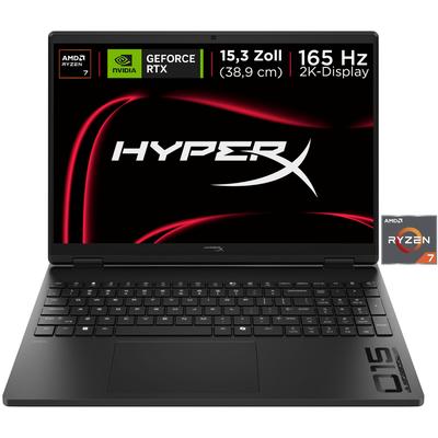 HP Gaming-Notebook "HyperX OMEN 15-gb0071ng", shadow schwarz, 16 GB RAM 512 GB SSD, Ryzen 7, Windows 11, Notebooks