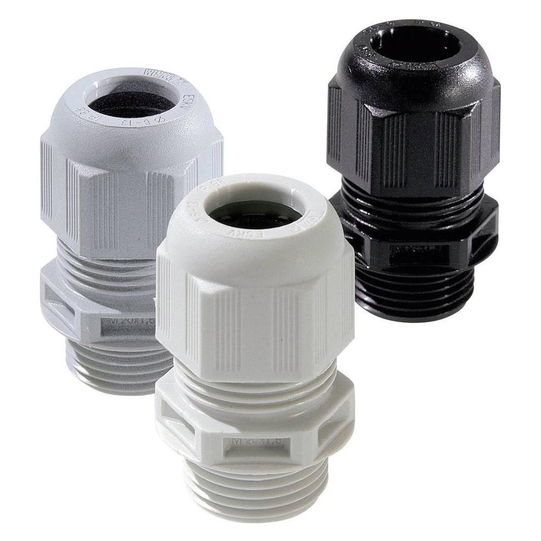 Wiska Kabelverschraubung M12 Polyamid Licht-Grau (RAL 7035) ESKV 12 LT 50 St. (10062763) (10062763)