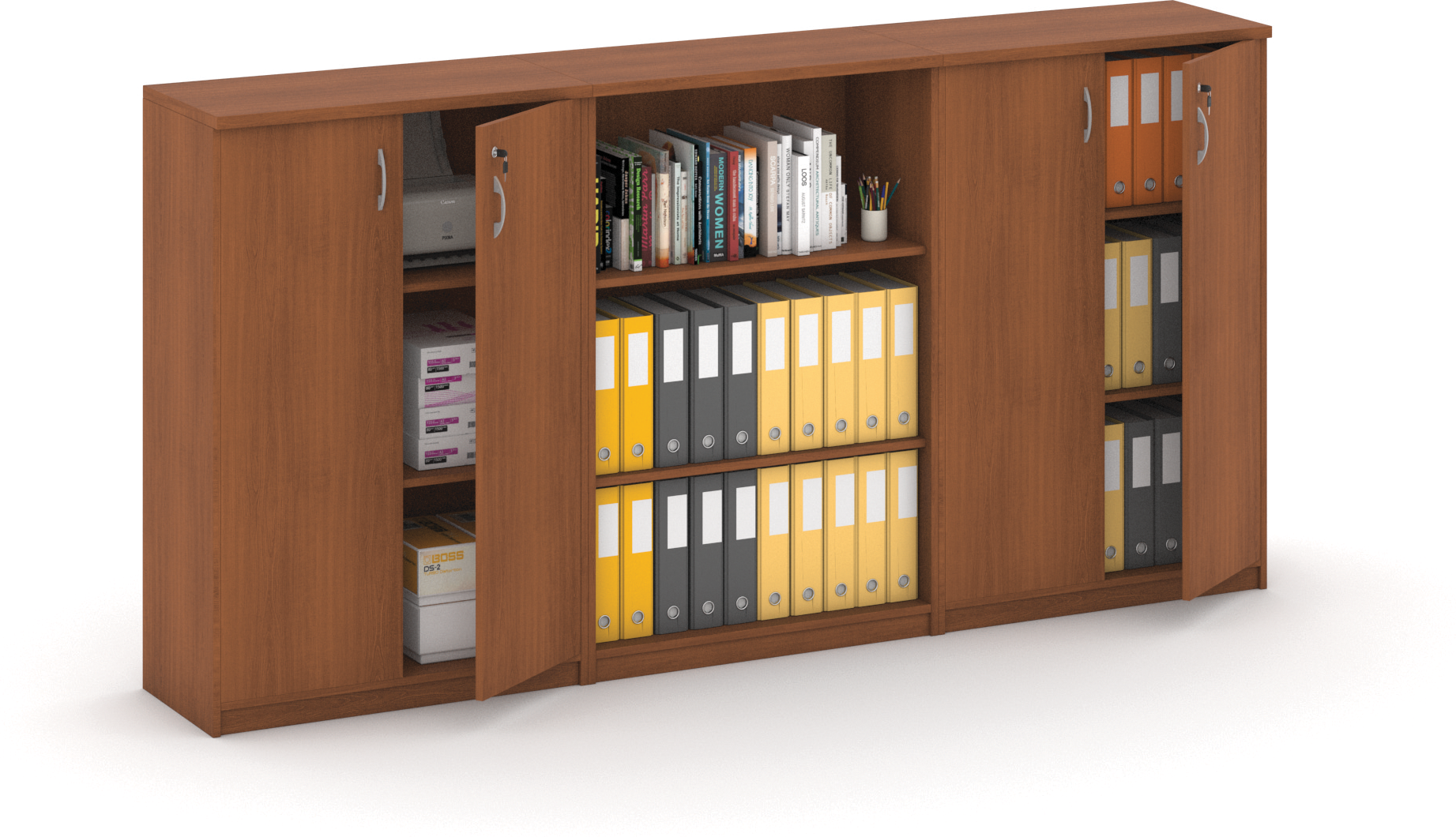 B2B Partner Schrank-Set MIRELLI, Typ III – Kirschbaum