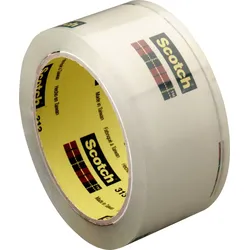 3M Scotch Verpackungsklebeband 3707, Transparent, 75 mm x 66 m, 0,055 mm