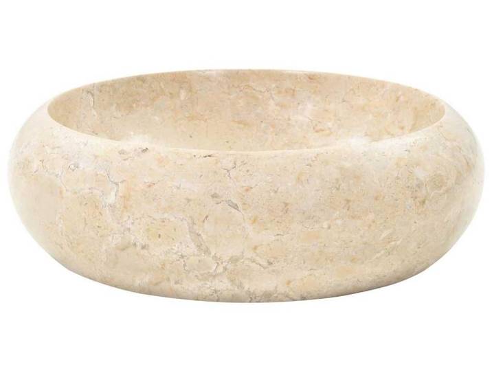 vidaXL Waschbecken 40x12 cm Marmor Creme