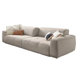 SOFA MIT SITZTIEFENVERSTELLUNG PALACE Steingrau Cord Relaxfunktion