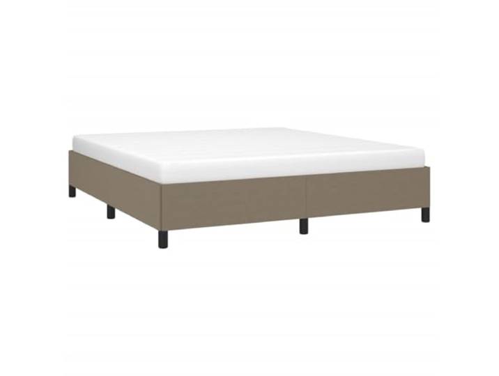KTHLBRH Bettrock ohne Matratze Taupe 160 x 200 cm aus Stoff Bettgestell aus Stoff, Lattenrost im Lieferumfang enthalten, stabile Beine, einfache Montage