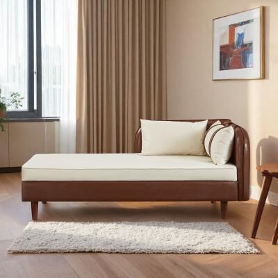 "65"" Velvet Storage Chaise Lounge Chair with PU and Velvet Upholstery and Solid Wood Frame and Pillow"