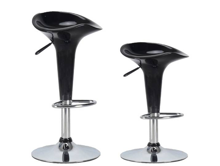 Barhocker STELLA 2er Set schwarz