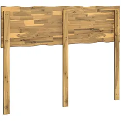 vidaXL, Bett Zubehör, Kopfteil mit Live Edge ROSTOCK Weiss gewaschen 150 cm
