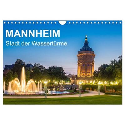 Mannheim - Stadt der Wassertürme (Wandkalender 2027 DIN A4 quer), CALVENDO Monatskalender