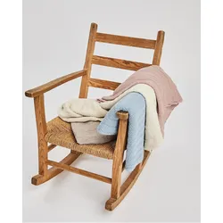 Smallstuff, Babydecke, - Baby blanket, fishbone, merino wool - Blue - 80x100 cm (70007-84) (80 x 100 cm)