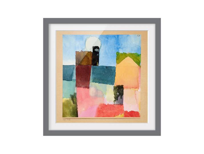 Bild Mondaufgang III Teilmassivholz Kiefer, matt lackiert Multicolor 30 x 30cm