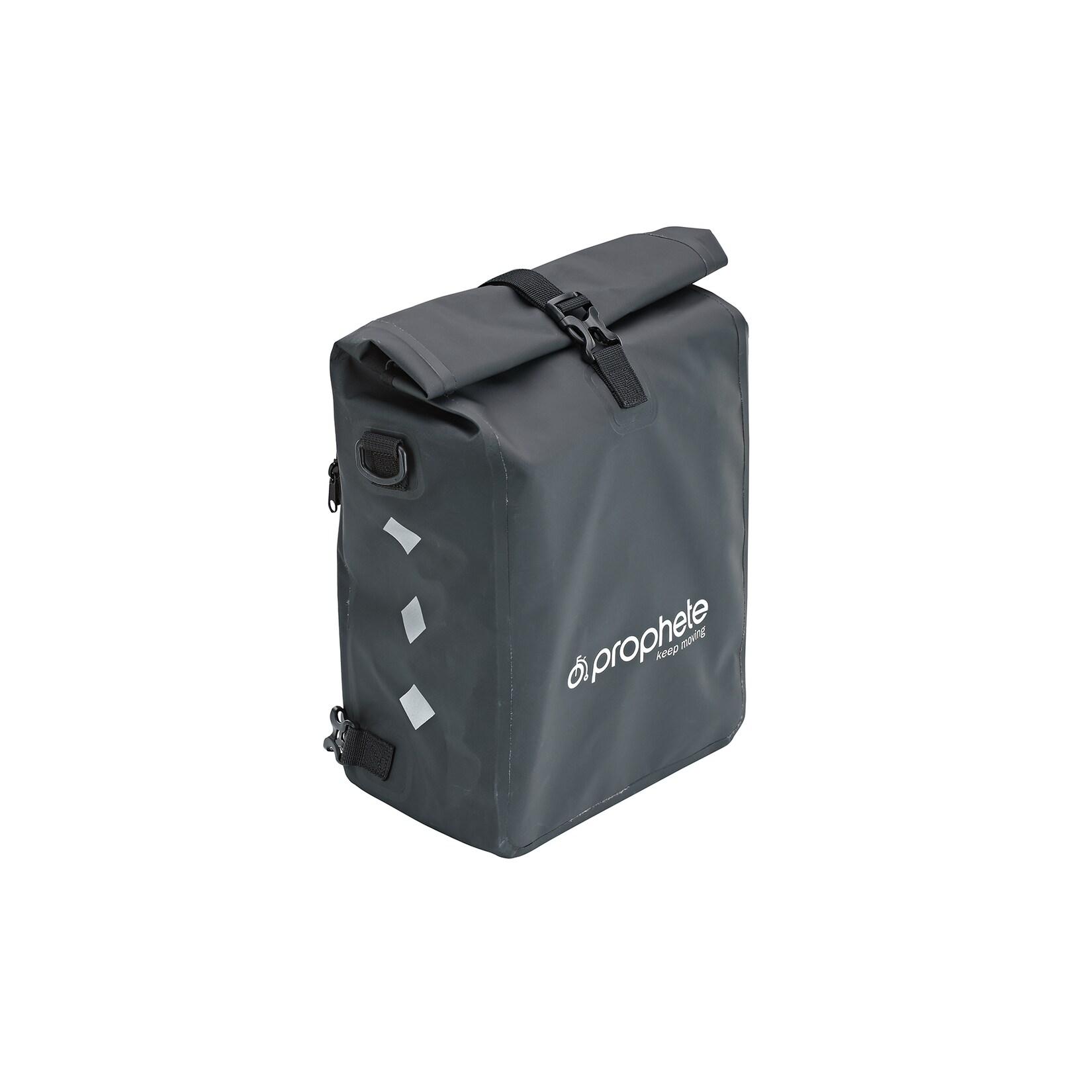 Seitenpacktasche/Rucksack, 100 % wasserdicht, reflektierende Elemente, mit Tragegriff, Volumen: 20 Liter, Farbe: grau