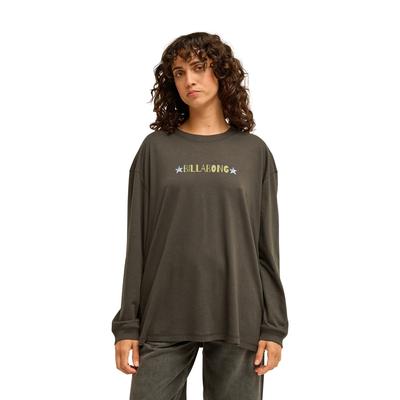 Langarmshirt BILLABONG "Rinding West", Damen, Gr. S, braun (off schwarz), Obermaterial: 70% Baumwolle, 30% Baumwolle., Shirts Langarmshirt