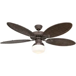 Deckenventilator Classic Royal Braun / Rattan mit Licht