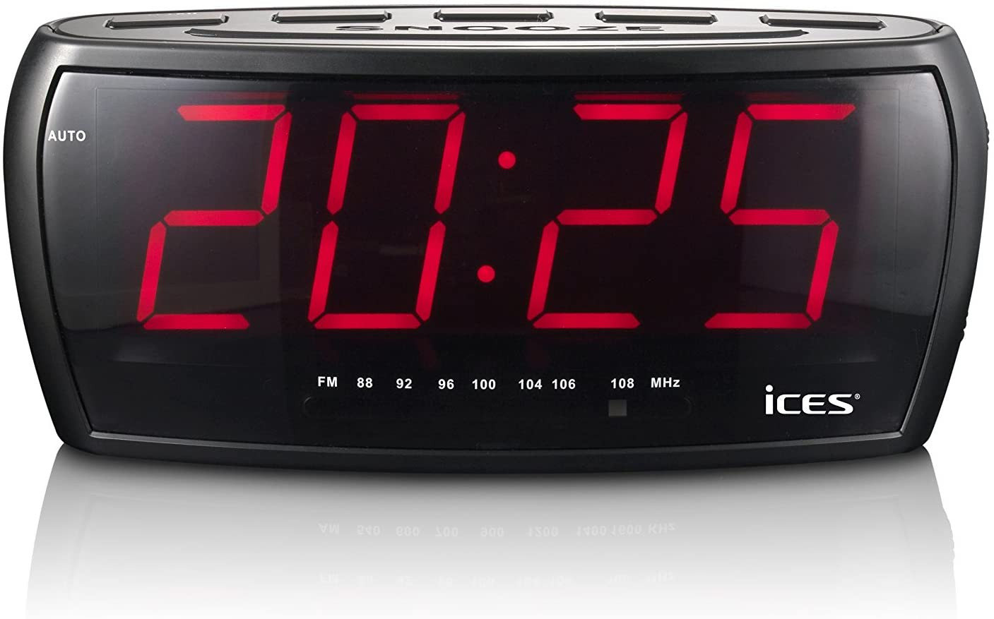 Ices Electronics LENCO ICR-230-1 FM-radio met wekker, Zwart