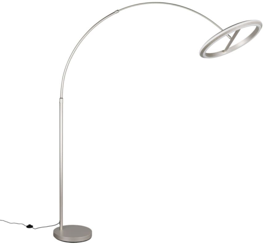 Trio Lighting Lampadaire design en métal gris Gris 165x205x45cm