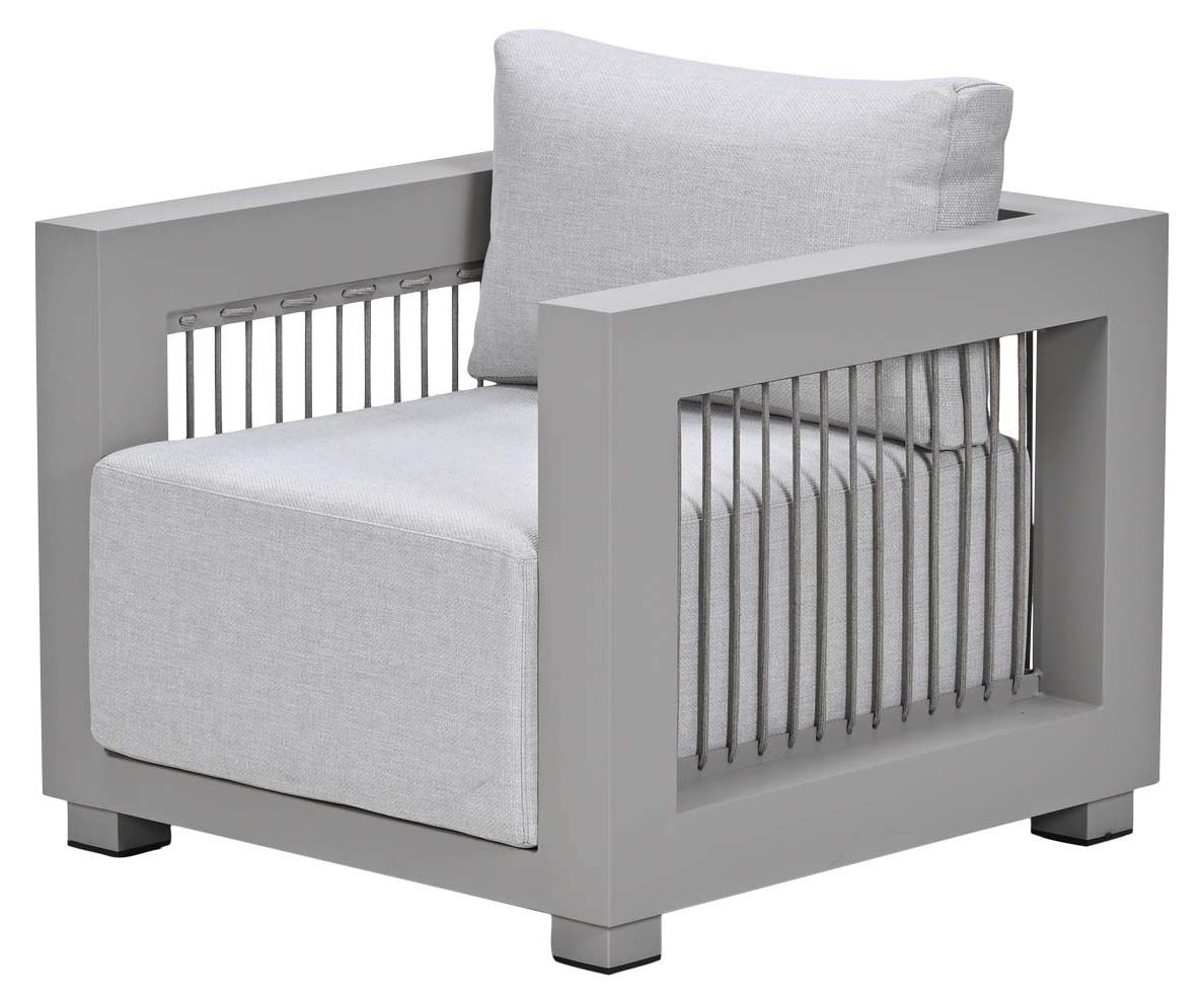 Houston lounge fauteuil - taupe - rope taupe - valley sand