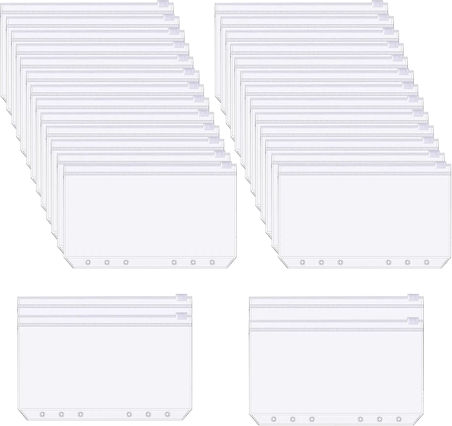 INF A6 PVC-Reißverschlusstasche für 6-Ring-Ordner 30-pack