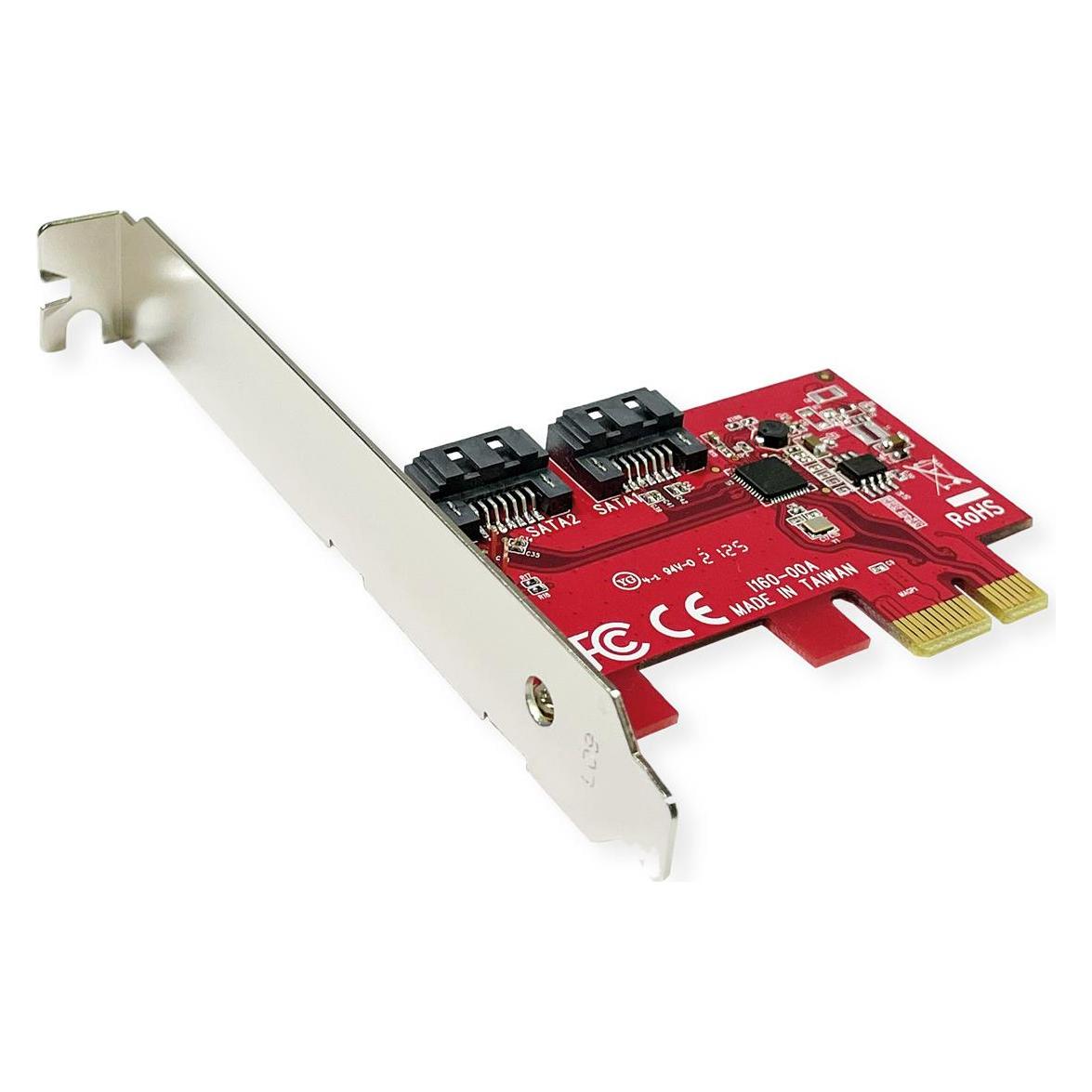Roline PCIe-Adapter 2x SATAIII 6Gbit/s Low Profile - PCI (15.06.2148)