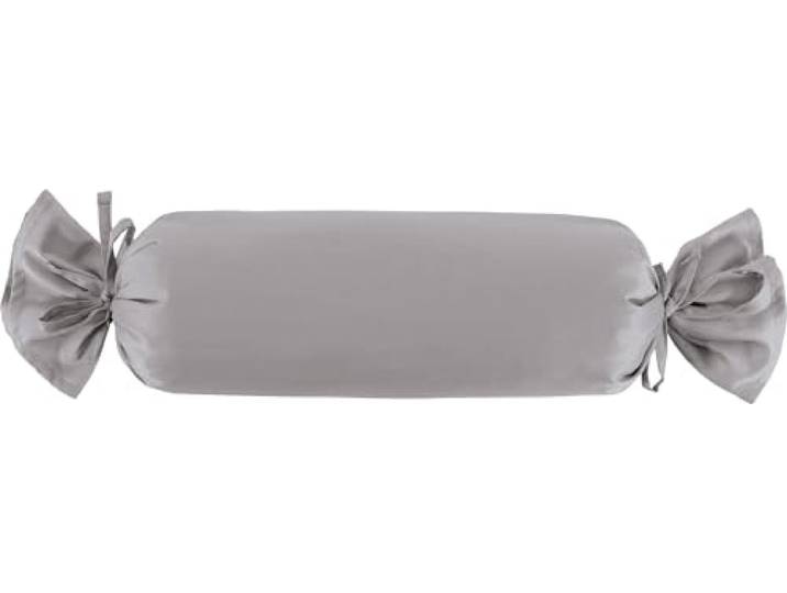 Erwin Müller Nackenrollenbezug Landshut Mako-Satin Silber Größe 40x15 cm Ø
