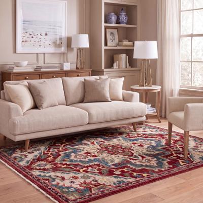 SAFAVIEH Kashan Adelma Oriental Rug with Fringe