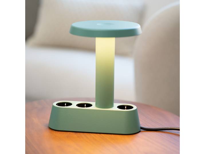 NOMAD LAMP 01 Tischlampe, grün, 19 cm - Forming Function - Wohnzimmer - Design - Aluminium - Einflammig