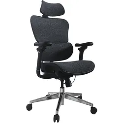equip, Bürostuhl, Ergonomischer Bürostuhl mit Kopf und Armstützen bl-sw (44 - 54 cm)