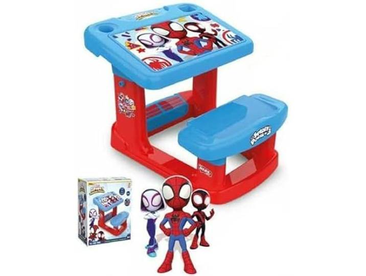 Chicos- Bureau Spidey - Bureau pour Enfants avec Une Grande Surface de Travail et des Compartiments de Rangement Comprend 5