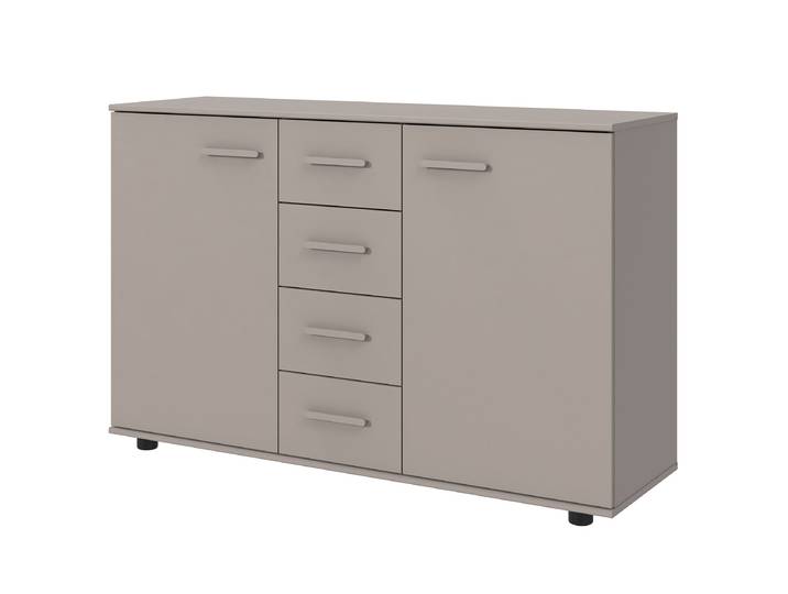 Enfilade avec 2 portes Digit 130 x 83 x 41cm Beige/Gris/Gris Sahara