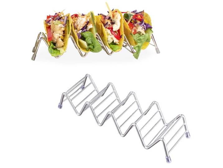 Krumble Taco en tortilla houder - Chroom