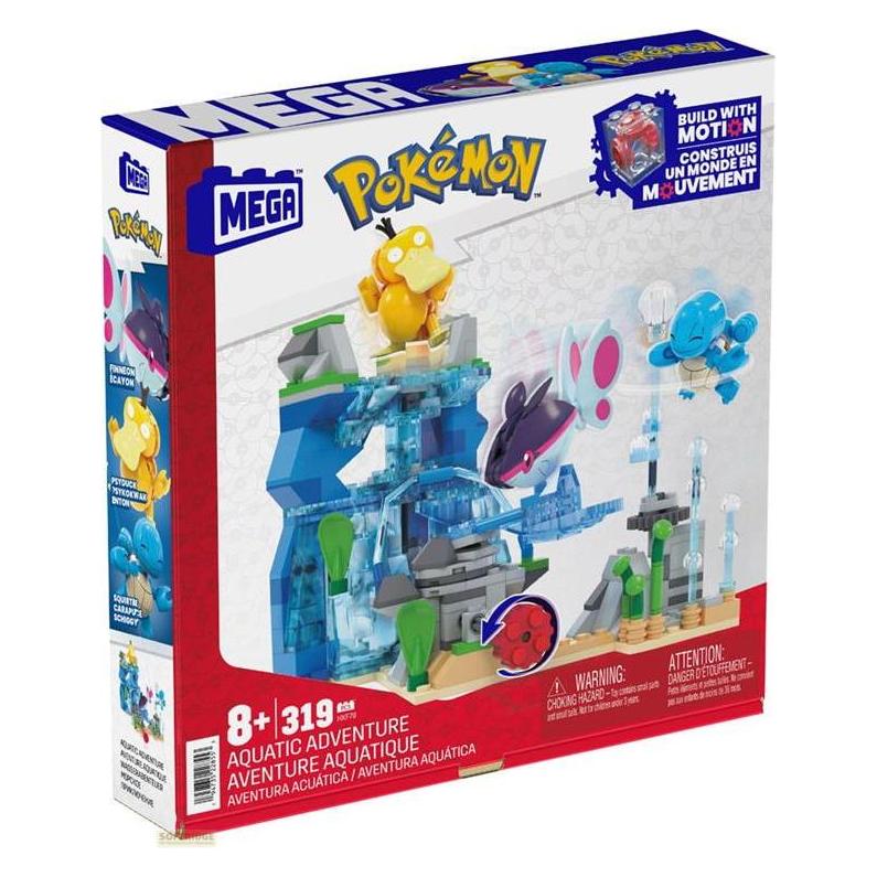 MEGA Pokémon Wasserabenteuer Bauspielzeug-Set mit 3 Actionfiguren (HXF79)