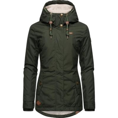 Winterjacke RAGWEAR "Monade", Damen, Gr. XXXL(46), grün (flaschengrün), Obermaterial: 65% Polyester, 35% Baumwolle. Futter: 100% Polyester. Wattierung: 100% Polyester, figurbetont Po-bedeckend, verstellbar Rippstrickbündchen mit Druckknopf, Jacken...