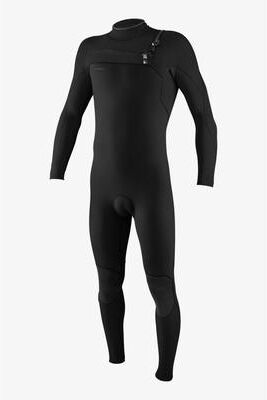 O'Neill s Hyperfreak 4/3mm+ Chest Zip Full Wetsuit in Black, Size XLS