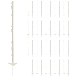 Helloshop26 - 103 cm Zaunpfähle Packung mit 40 weißen PP-Pfählen 14_0009735