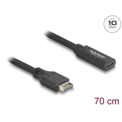 DELOCK USB 10Gbps Kabel Typ-E Key A 20 Pin ST > USB-C BU 0,7m