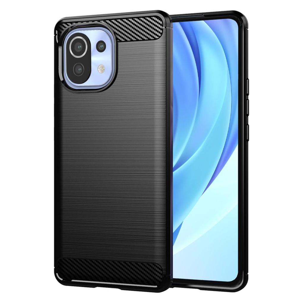 Techsuit - Carbon Silicone - Xiaomi Mi 11 Lite 4G / Mi 11 Lite 5G / 11 Lite 5G NE - Black (Xiaomi 11 Lite 5G NE, Xiaomi Mi 11 Lite 5G) (56337016)