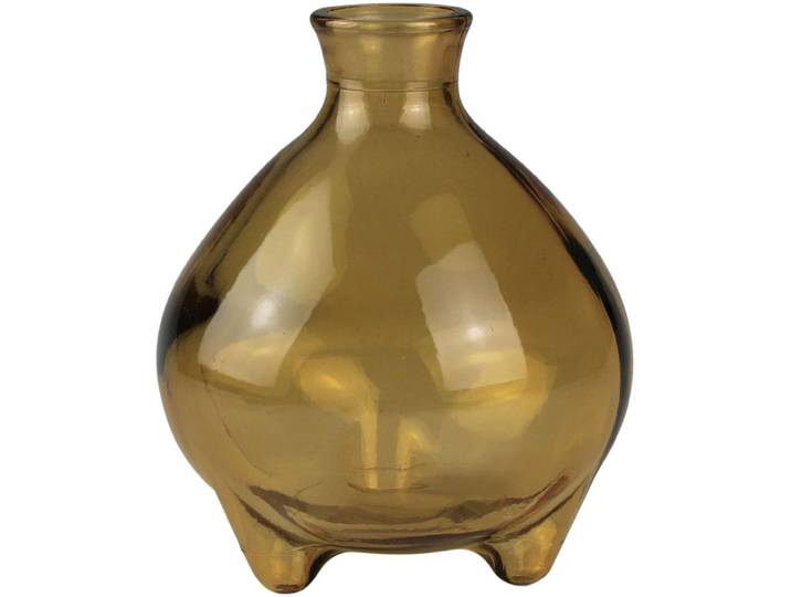Dekovase AM DESIGN Helle und freundliche Vase aus gelbem Glas , gelb, B:14,5cm H:18cm, Glas, Vasen, Dekovase, verleiht Ihrem Raum frische Farbe