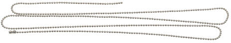 Kugelketten, silber, 1,5 mm, 80 cm, 2 Stück